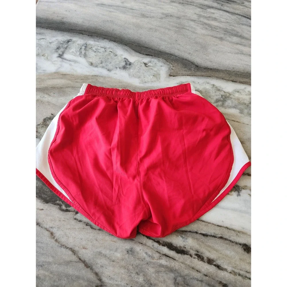 Nike Dri-FIT Tempo Red White Mesh Running Shorts Womens Small